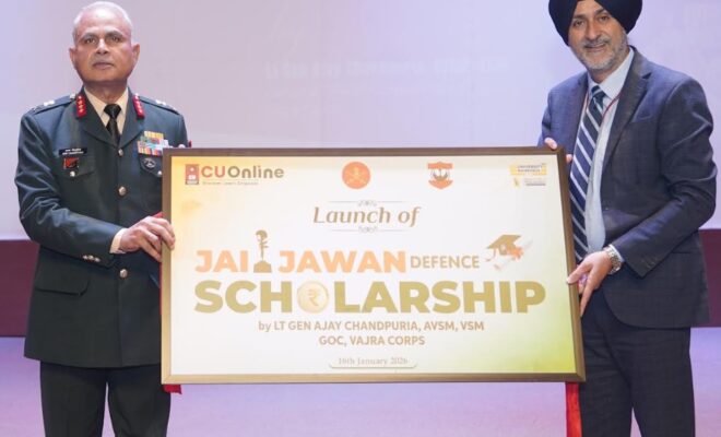 Chandigarh University Launches 'cu Online Jai Jawan Scholarship' For Family Members Of Defense Personnel