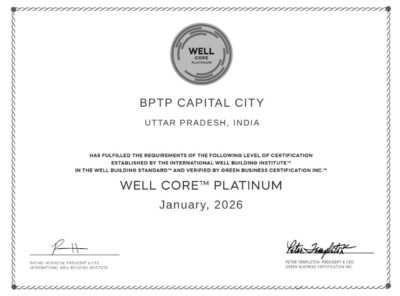 Bptp Capital City Achieves Well Core Platinum Certification, Reinforcing Leadership In Wellness Led Workspaces