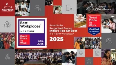 Kaartech Named Among India's Top 50 Best Workplaces In It & It Bpm By Great Place To Work® India