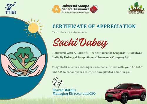 Universal Sompo General Insurance Drives Green Mobility With 'one Policy, One Tree' Initiative