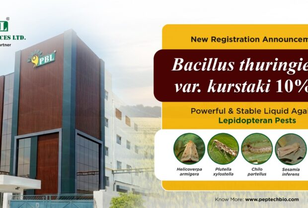 Peptech Biosciences Ltd. Announces Cibrc Registration Of Bacillus Thuringiensis Kurstaki (btk) 10% Wsl