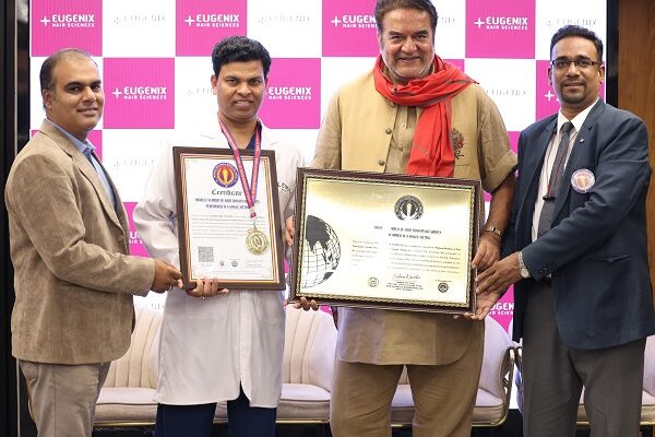 Eugenix Hair Sciences Sets The World Record For Highest Grafts In A Single Hair Transplant Sitting; Enters World Records Book Of India