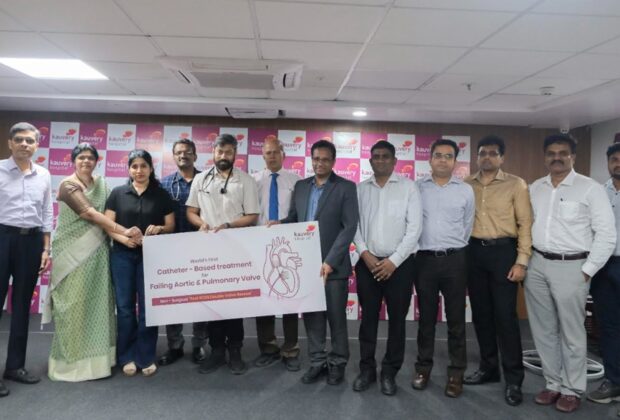 Kauvery Hospital Alwarpet Performs World's First Catheter Based Treatment For Two Failing Heart Valves In A Man Aged 58 In Hybrid Cath Lab