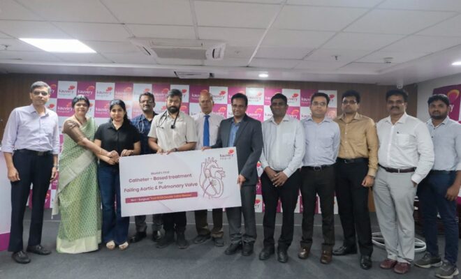 Kauvery Hospital Alwarpet Performs World's First Catheter Based Treatment For Two Failing Heart Valves In A Man Aged 58 In Hybrid Cath Lab
