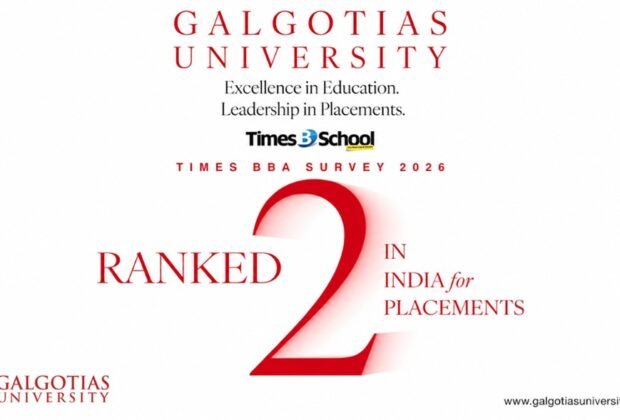 Galgotias University Surges In Times Bba Survey 2026, Rises To No. 2 In India For Placements