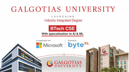Galgotias University in Collaboration with Microsoft and Powered by byteXL, Launches an Industry Integrated AI & ML Degree
